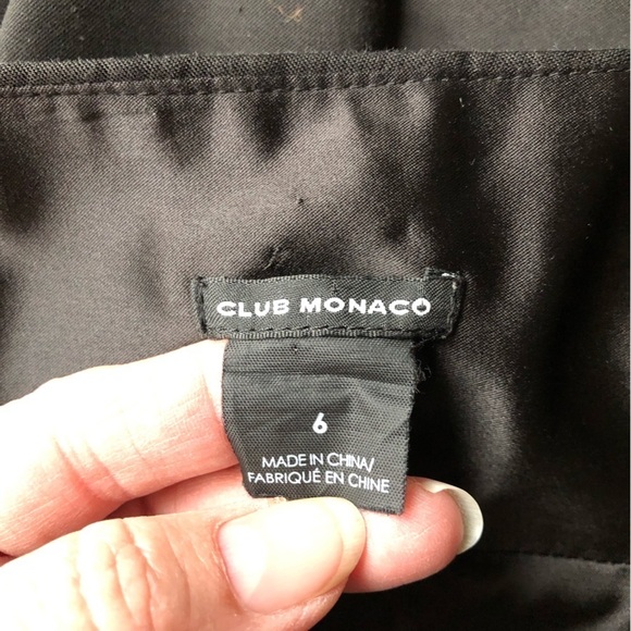 Club Monoco Black Belted Mini A-line Skirt 6 - Picture 4 of 8